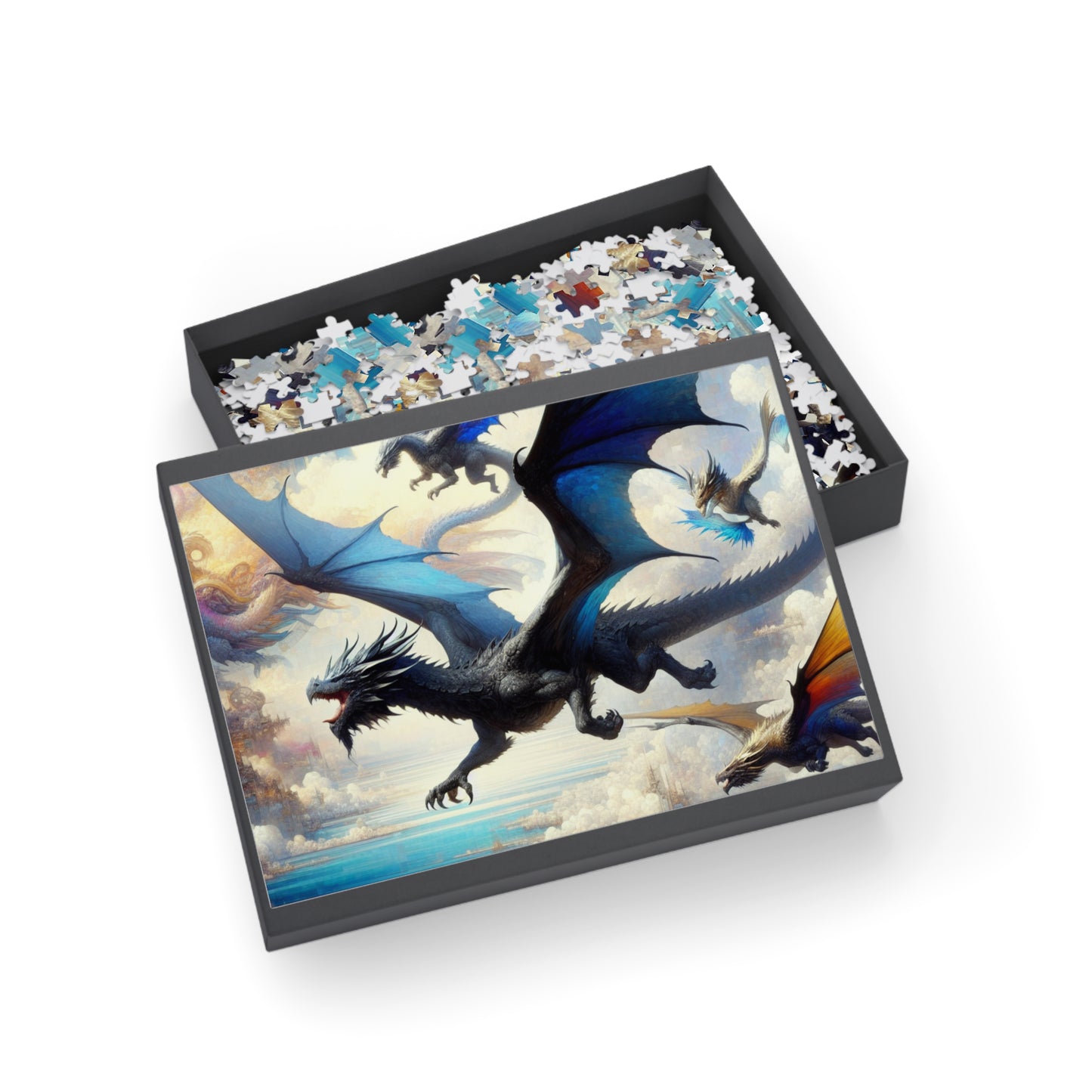 Fantasy Dragon Puzzle - 96, 252, 500, 1000-Piece, Jigsaw Game for Family Fun, Gift for Puzzle Lovers, Home Décor, Magical Adventure