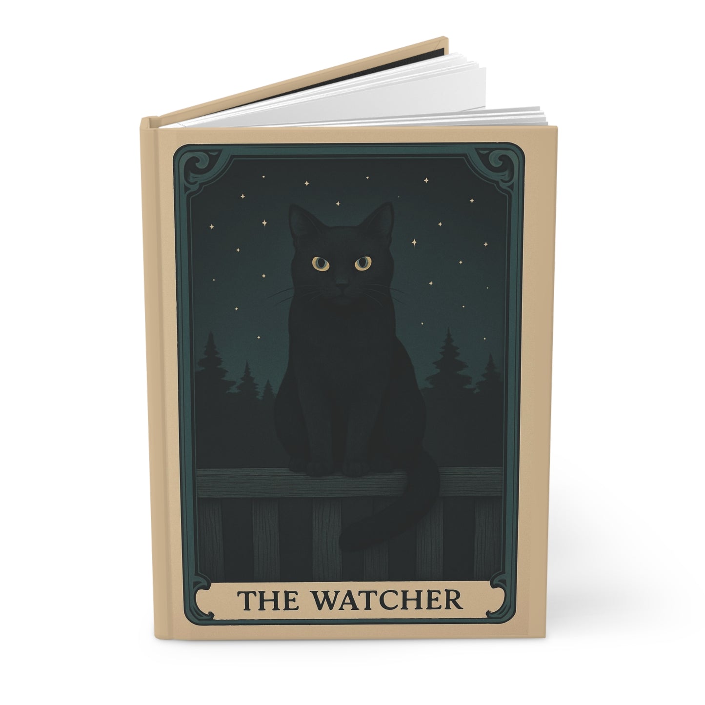 Mystical Cat Hardcover Journal - The Watcher