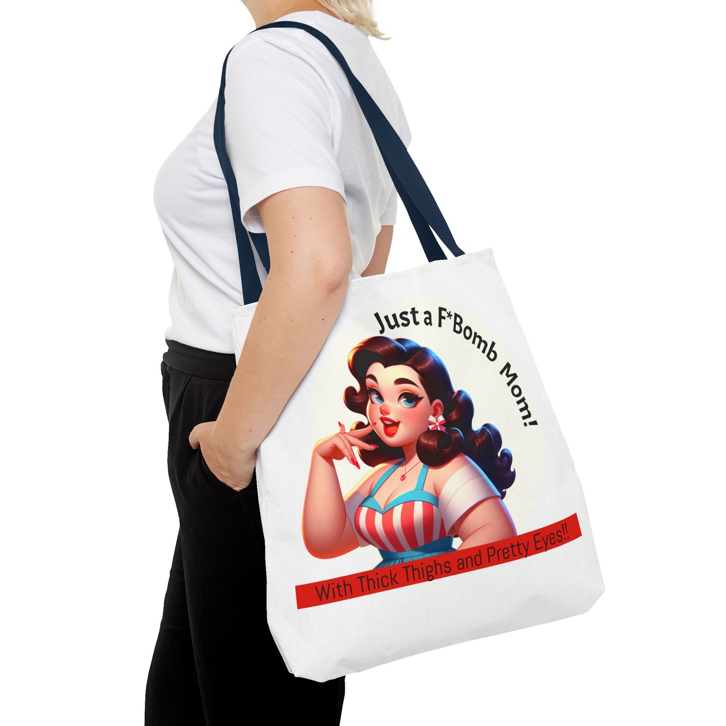 Just a F'Bomb Mom Tote Bag | Fun Mother's Day Gift, Travel Shoulder Bag, Chic Organizer, Everyday Tote, Unique Mom Accessory