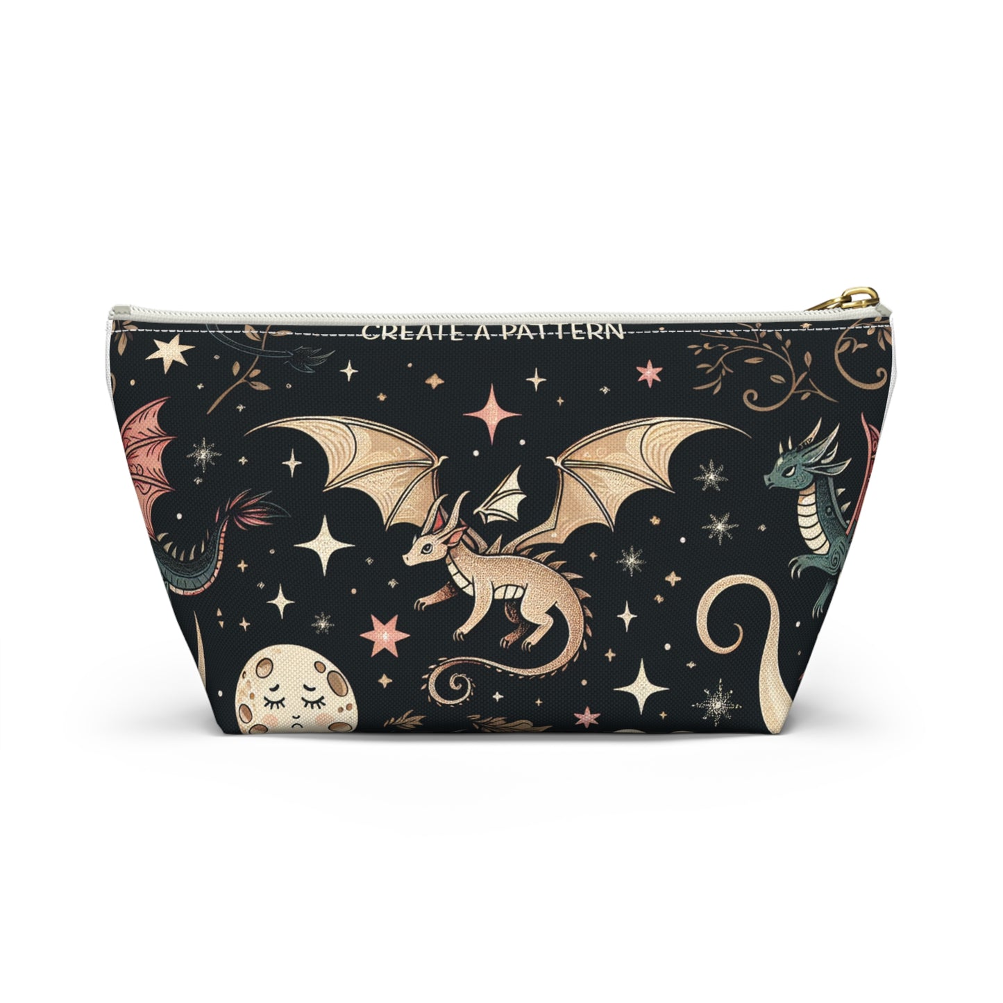Mystical Dragon Accessory Pouch, Cute Makeup Bag, Fantasy Themed Pouch, Gift for Dragon Lovers, Organizer for Travel Essentials