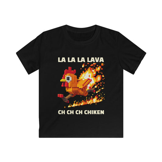 Kids Lava Chicken Tee, Fun T-Shirt, Cute Kids Clothing, Gaming Shirt, Holiday Gift, Cartoon Apparel, Birthday Outfit