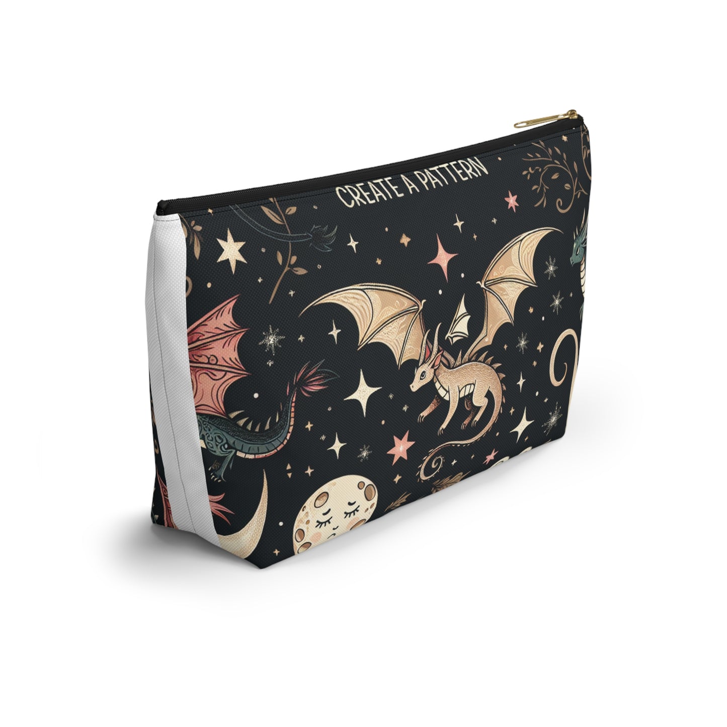 Mystical Dragon Accessory Pouch, Cute Makeup Bag, Fantasy Themed Pouch, Gift for Dragon Lovers, Organizer for Travel Essentials