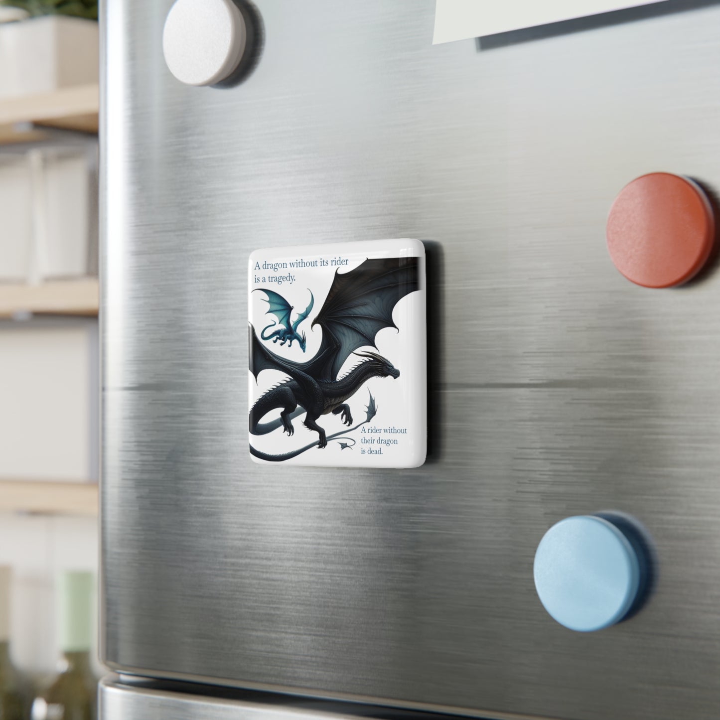 Dragon-Inspired Porcelain Magnet - Perfect for Fantasy Lovers, Home Decor, Gifts, Collectibles, and Special Occasions
