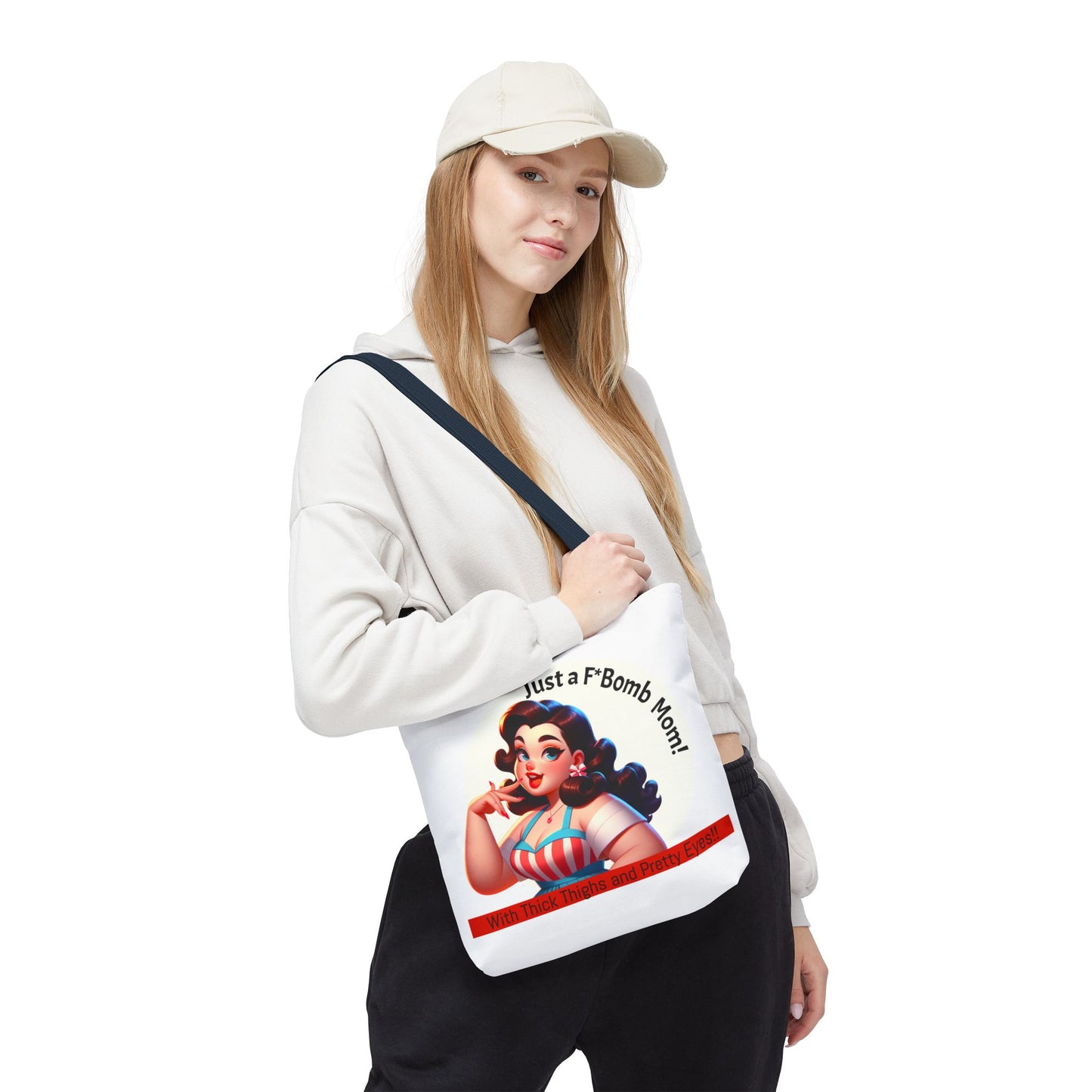 Just a F'Bomb Mom Tote Bag | Fun Mother's Day Gift, Travel Shoulder Bag, Chic Organizer, Everyday Tote, Unique Mom Accessory