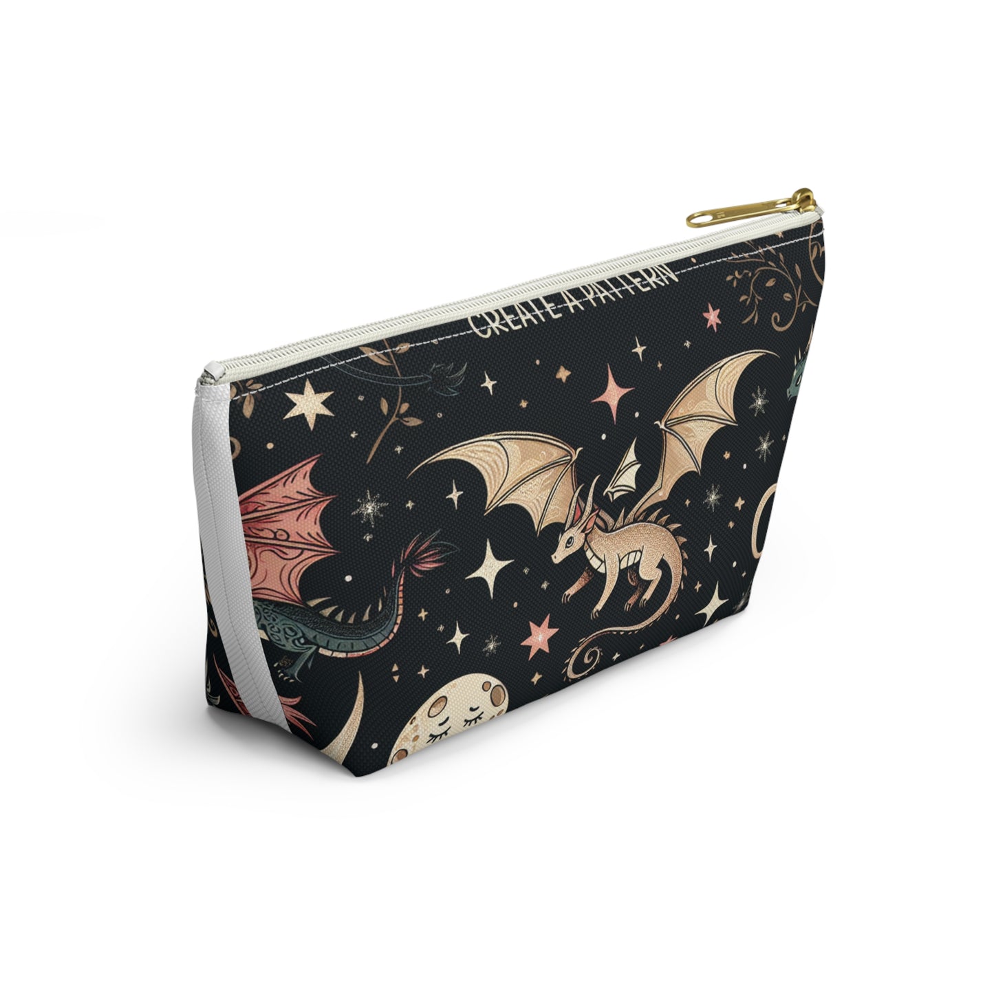 Mystical Dragon Accessory Pouch, Cute Makeup Bag, Fantasy Themed Pouch, Gift for Dragon Lovers, Organizer for Travel Essentials