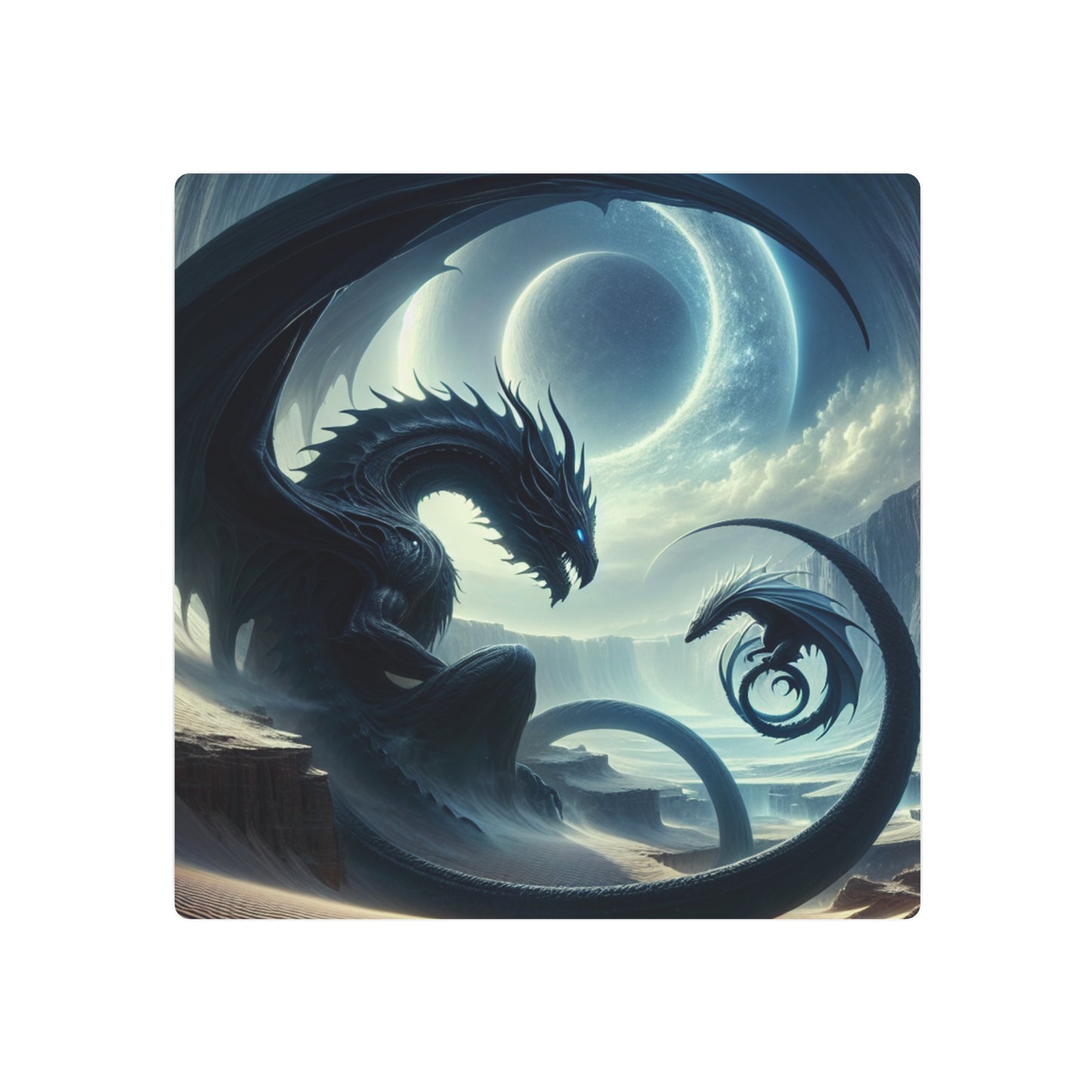 Mystical Dragon Metal Art Sign - Wall Decor, Unique Gift, Fantasy Art, Home Accent, Living Room Art