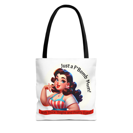 Just a F'Bomb Mom Tote Bag | Fun Mother's Day Gift, Travel Shoulder Bag, Chic Organizer, Everyday Tote, Unique Mom Accessory
