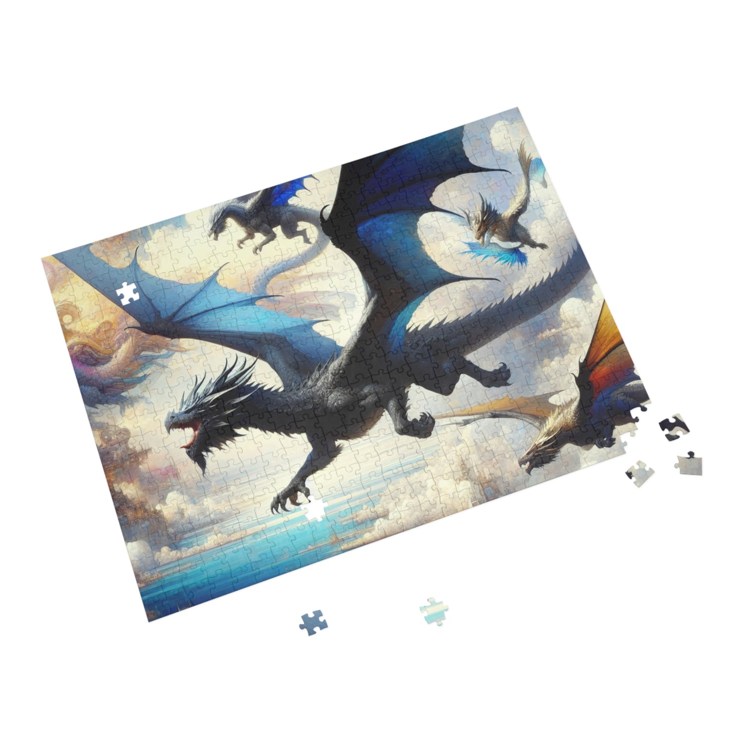 Fantasy Dragon Puzzle - 96, 252, 500, 1000-Piece, Jigsaw Game for Family Fun, Gift for Puzzle Lovers, Home Décor, Magical Adventure