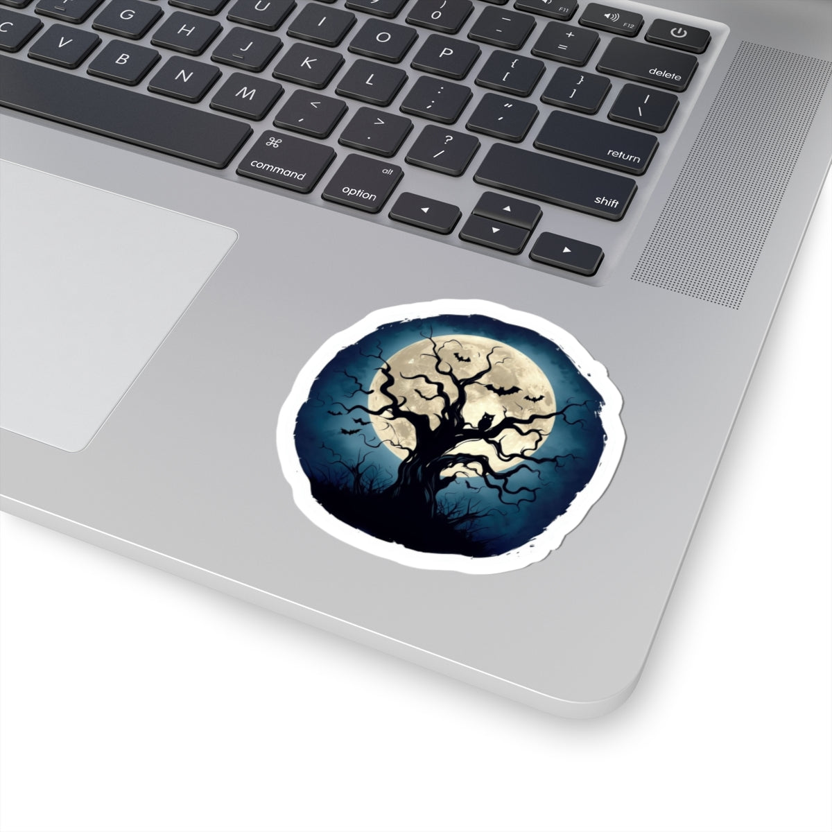 Spooky Moonlit Tree Kiss-Cut Stickers - Perfect for Halloween Decor