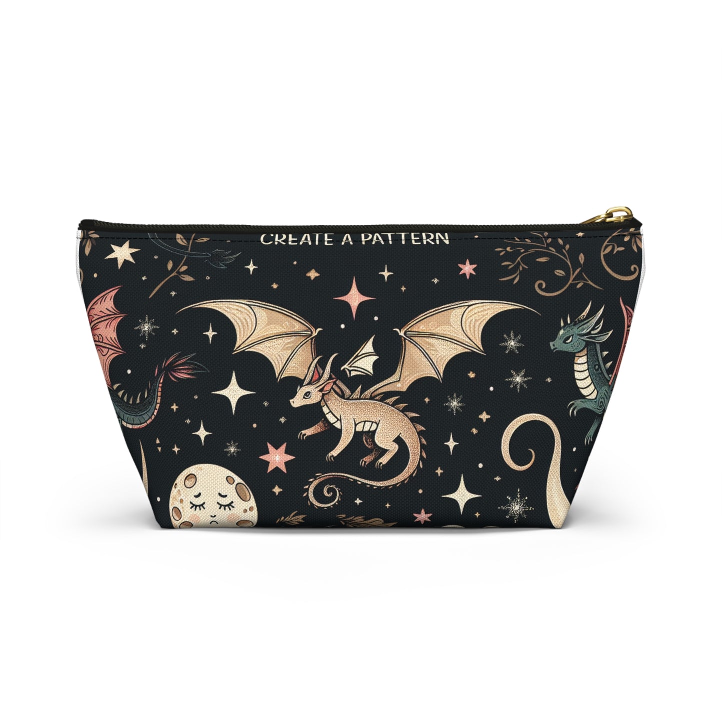 Mystical Dragon Accessory Pouch, Cute Makeup Bag, Fantasy Themed Pouch, Gift for Dragon Lovers, Organizer for Travel Essentials