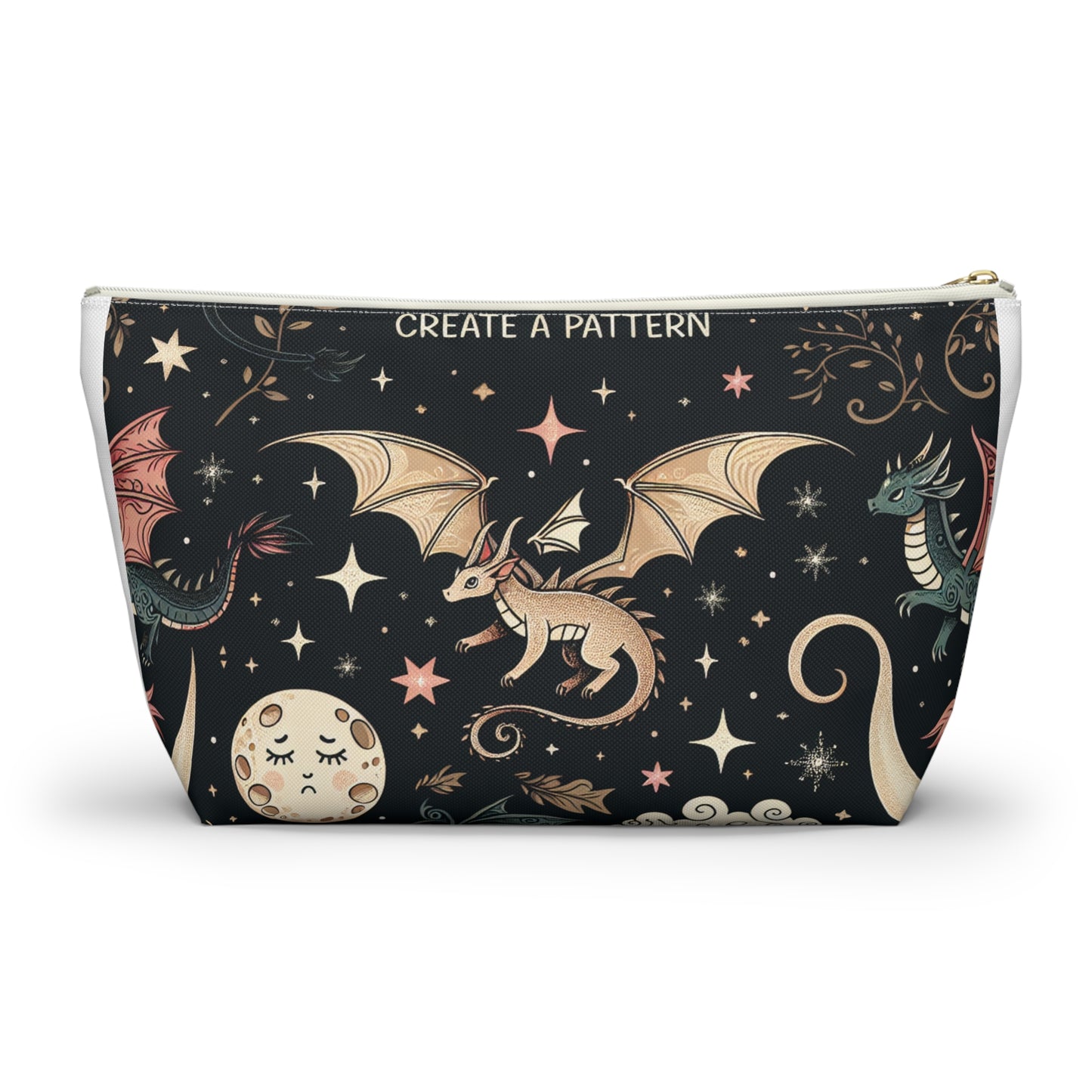Mystical Dragon Accessory Pouch, Cute Makeup Bag, Fantasy Themed Pouch, Gift for Dragon Lovers, Organizer for Travel Essentials