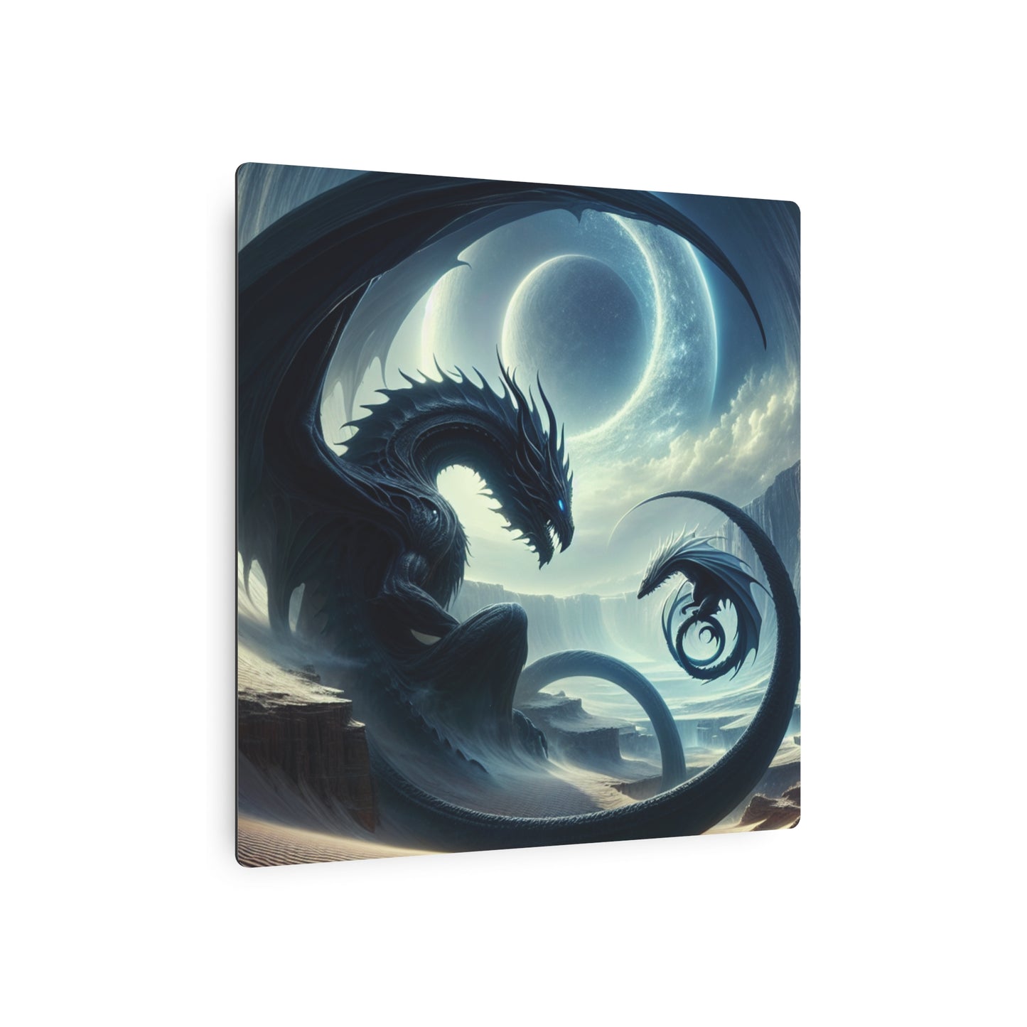 Mystical Dragon Metal Art Sign - Wall Decor, Unique Gift, Fantasy Art, Home Accent, Living Room Art