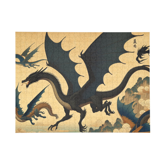 Dragon Art Puzzle - 96 to 1000-Piece Jigsaw, Fantasy Decor, Family Activity, Gift for Dragon Lovers, Fun Indoor Game
