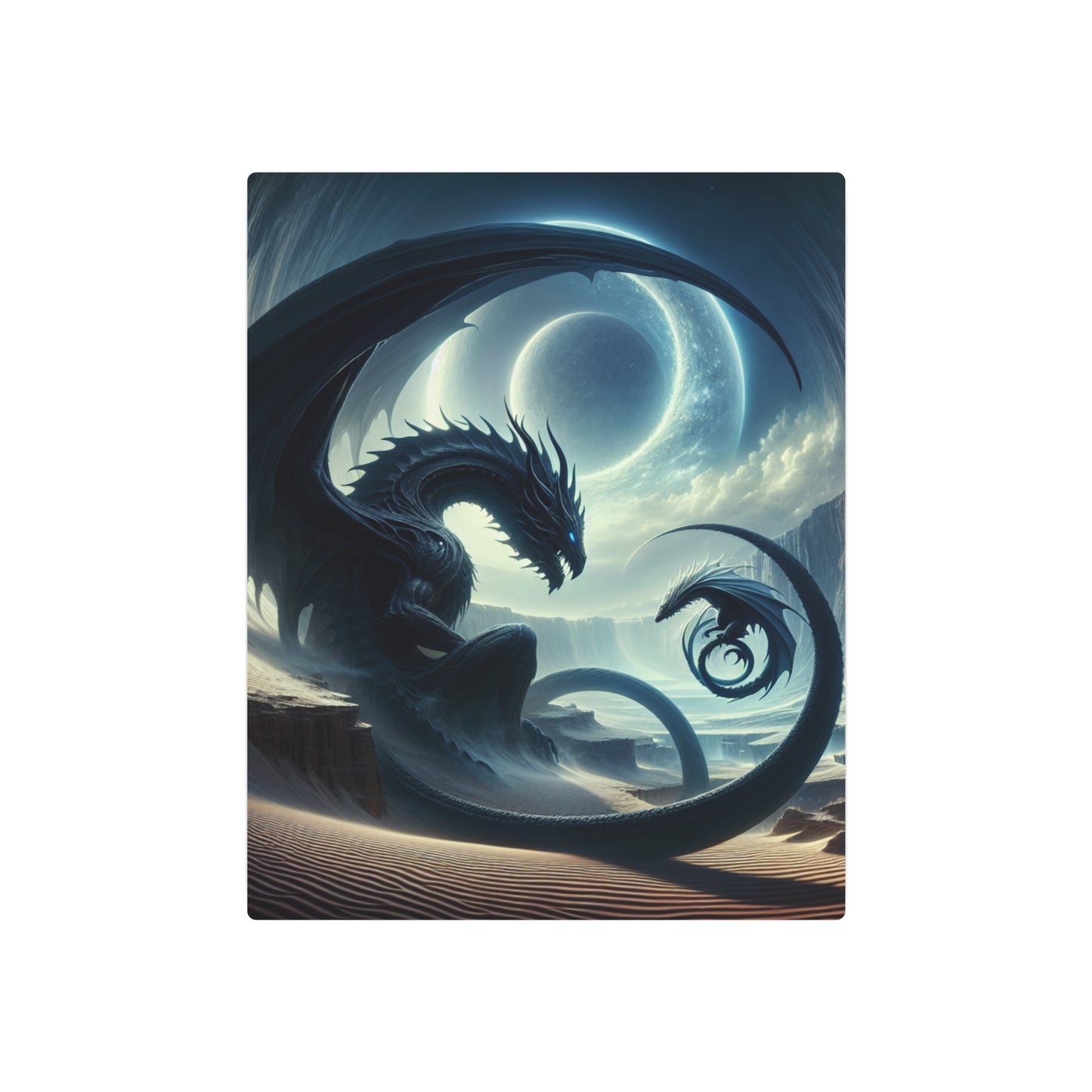 Mystical Dragon Metal Art Sign - Wall Decor, Unique Gift, Fantasy Art, Home Accent, Living Room Art