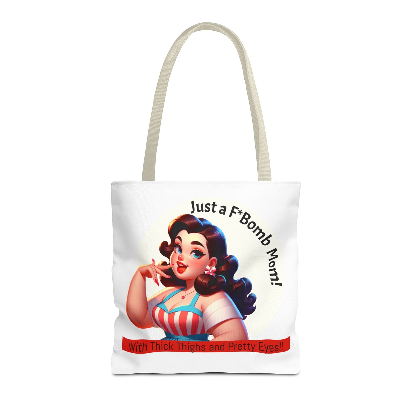 Just a F'Bomb Mom Tote Bag | Fun Mother's Day Gift, Travel Shoulder Bag, Chic Organizer, Everyday Tote, Unique Mom Accessory