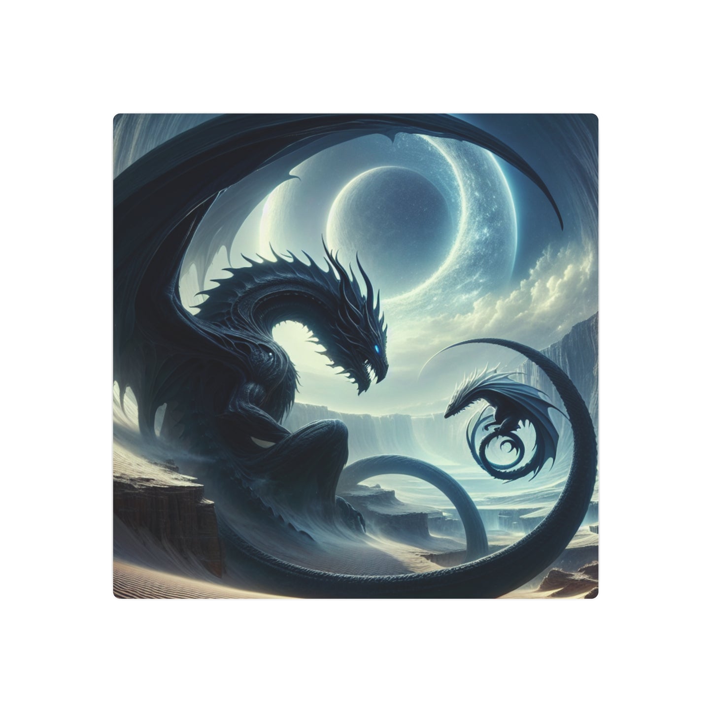 Mystical Dragon Metal Art Sign - Wall Decor, Unique Gift, Fantasy Art, Home Accent, Living Room Art