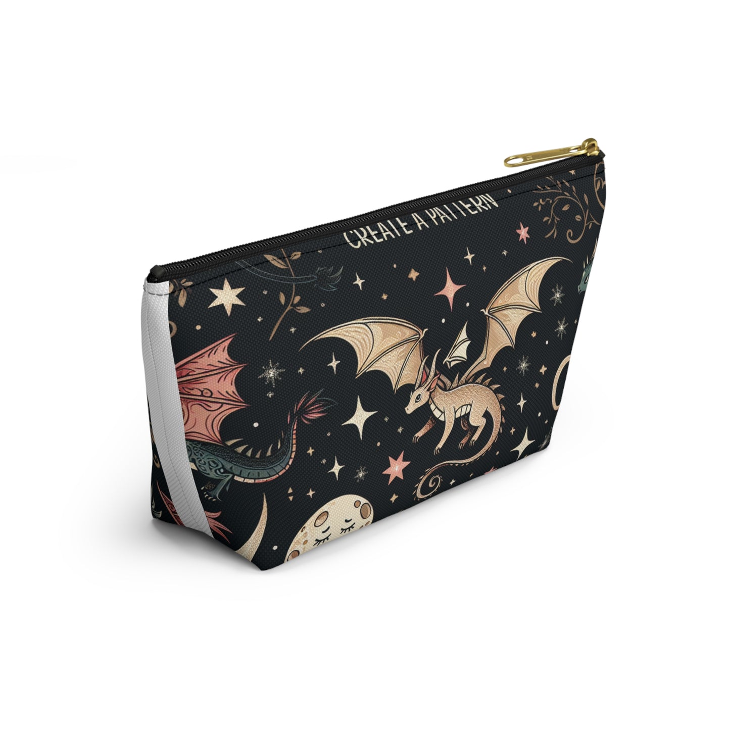 Mystical Dragon Accessory Pouch, Cute Makeup Bag, Fantasy Themed Pouch, Gift for Dragon Lovers, Organizer for Travel Essentials